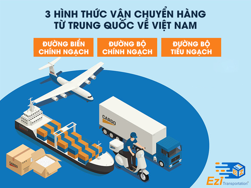Các hình thức vận chuyển hàng Trung Quốc về Việt Nam tại EziTrans Các hình thức vận chuyển hàng Trung Quốc về Việt Nam tại EziTrans