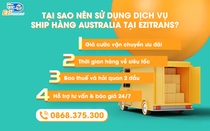 EziTrans - Đơn vị vận chuyển hàng Úc Việt uy tín EziTrans - Đơn vị vận chuyển hàng Úc Việt uy tín