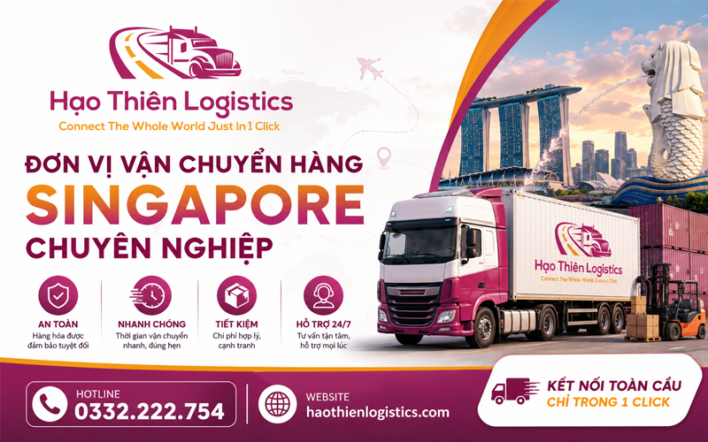 Hạo Thiên Logistics - Đơn vị vận chuyển hàng Singapore chuyên nghiệp
