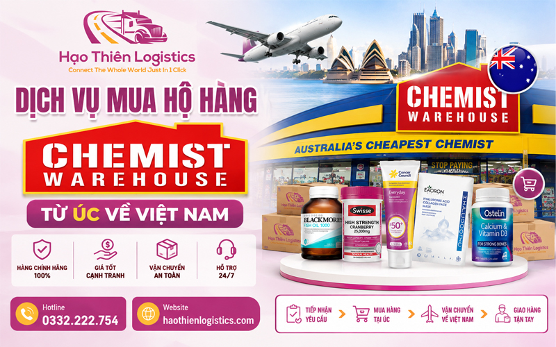 Dịch vụ mua hộ hàng Chemist Warehouse từ Úc về Việt Nam chuyên nghiệp