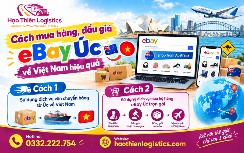 Cách mua hàng, đấu giá eBay Úc về Việt Nam hiệu quả