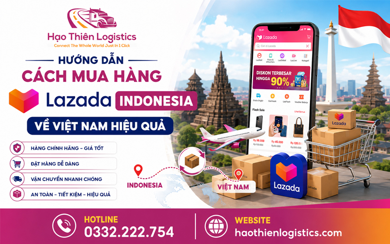Hướng dẫn cách mua hàng Lazada Indonesia về Việt Nam hiệu quả Hướng dẫn cách mua hàng Lazada Indonesia về Việt Nam hiệu quả