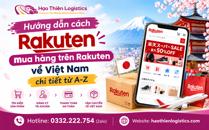 Hướng dẫn cách mua hàng trên Rakuten về Việt Nam chi tiết từ A-Z