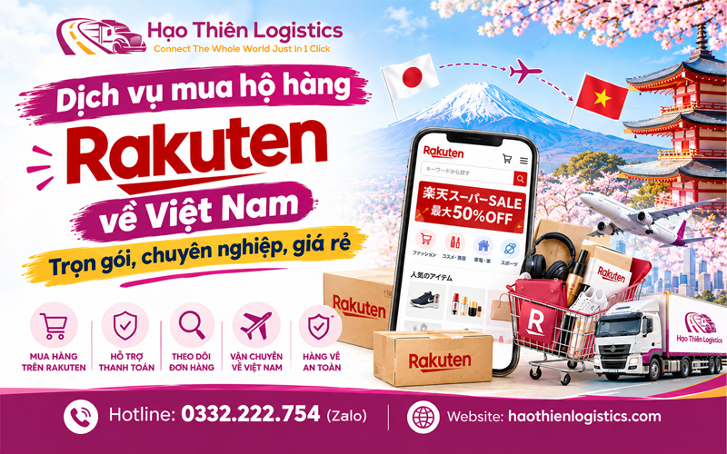 Dịch vụ mua hộ hàng Rakuten về Việt Nam trọn gói, giá rẻ Dịch vụ mua hộ hàng Rakuten về Việt Nam trọn gói, giá rẻ