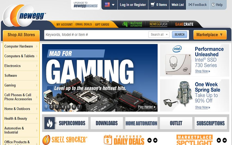 Newegg là một nền tảng chuyên bán đồ công nghệ và máy tính của Mỹ Newegg là một nền tảng chuyên bán đồ công nghệ và máy tính của Mỹ