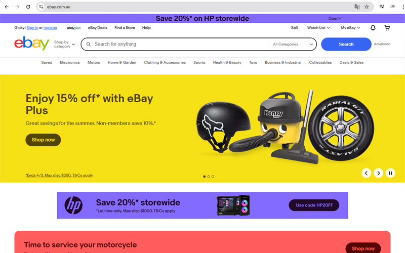eBay Úc là phiên bản địa phương hóa của eBay dành cho người tiêu dùng tại Australia