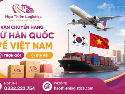 Dịch vụ vận chuyển hàng từ Hàn Quốc về Việt Nam trọn gói, giá rẻ